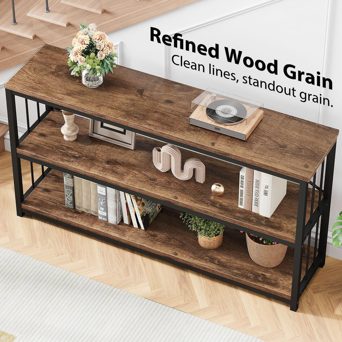 70 Inch Rustic Brown Console Table Z567867