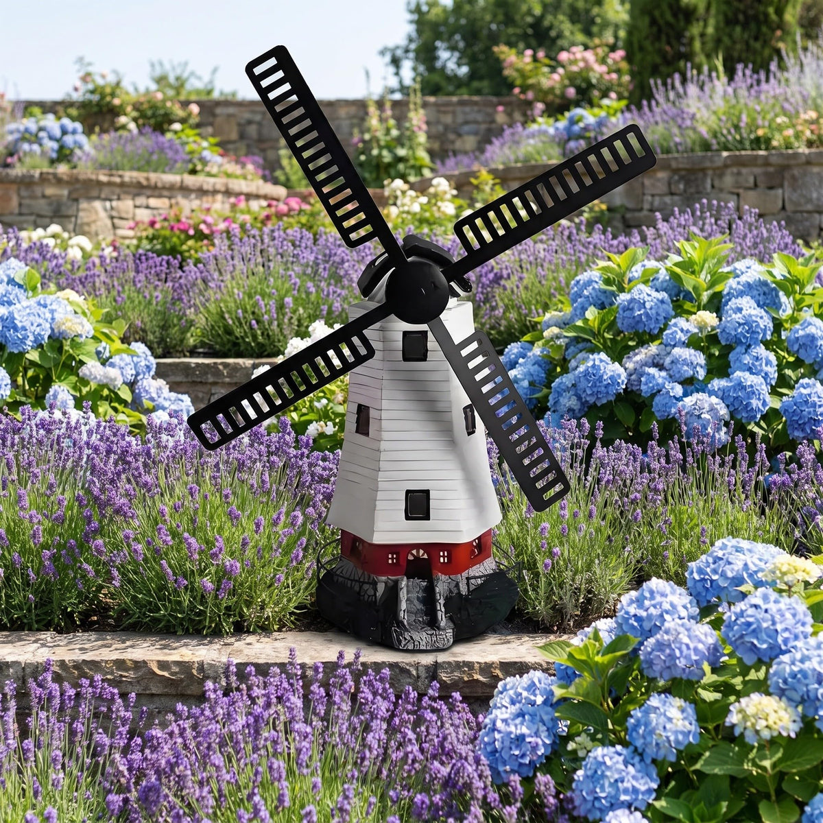 Solar Powered Lighthouse Statue 13 inch Y4943